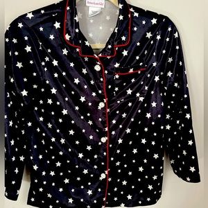 Vintage American Girl Stars Pajama Top -Medium
